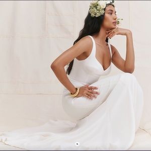 Reformation Lecce Dress, White, Size 6